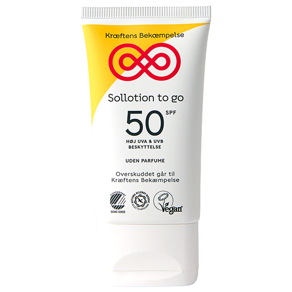 Kræftens Bekæmpelse Sollotion SPF50 TO GO | 50 ml fra Helsam.dk