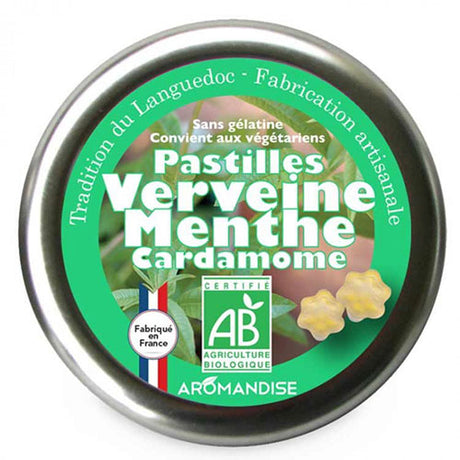 Pastiller m. verbena, mynte & kardemomme Ø fra Aromandise