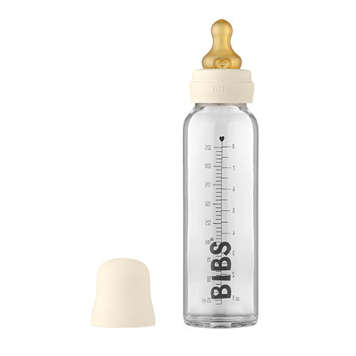 BIBS Baby Glass Bottle Complete Set Latex 225ml fra BIBS