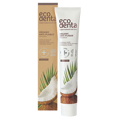 Tandpasta m. kokosolie uden fluor fra ecodenta