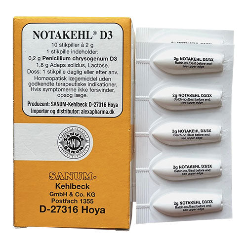 Notakehl stikpiller D3 fra Helsam.dk
