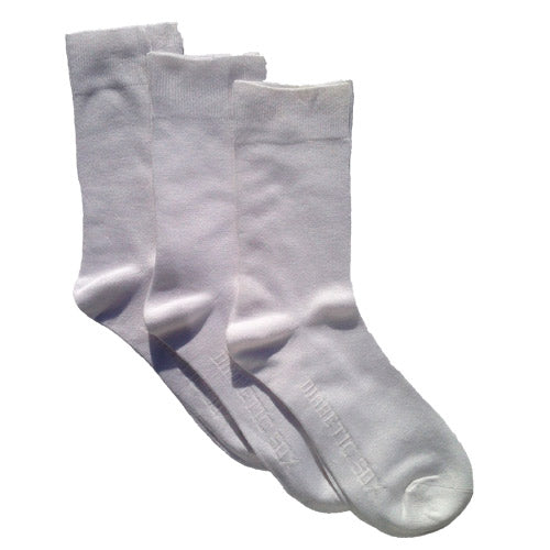 Strømper 3par, hvid str. 42-46 fra Bamboo Pro