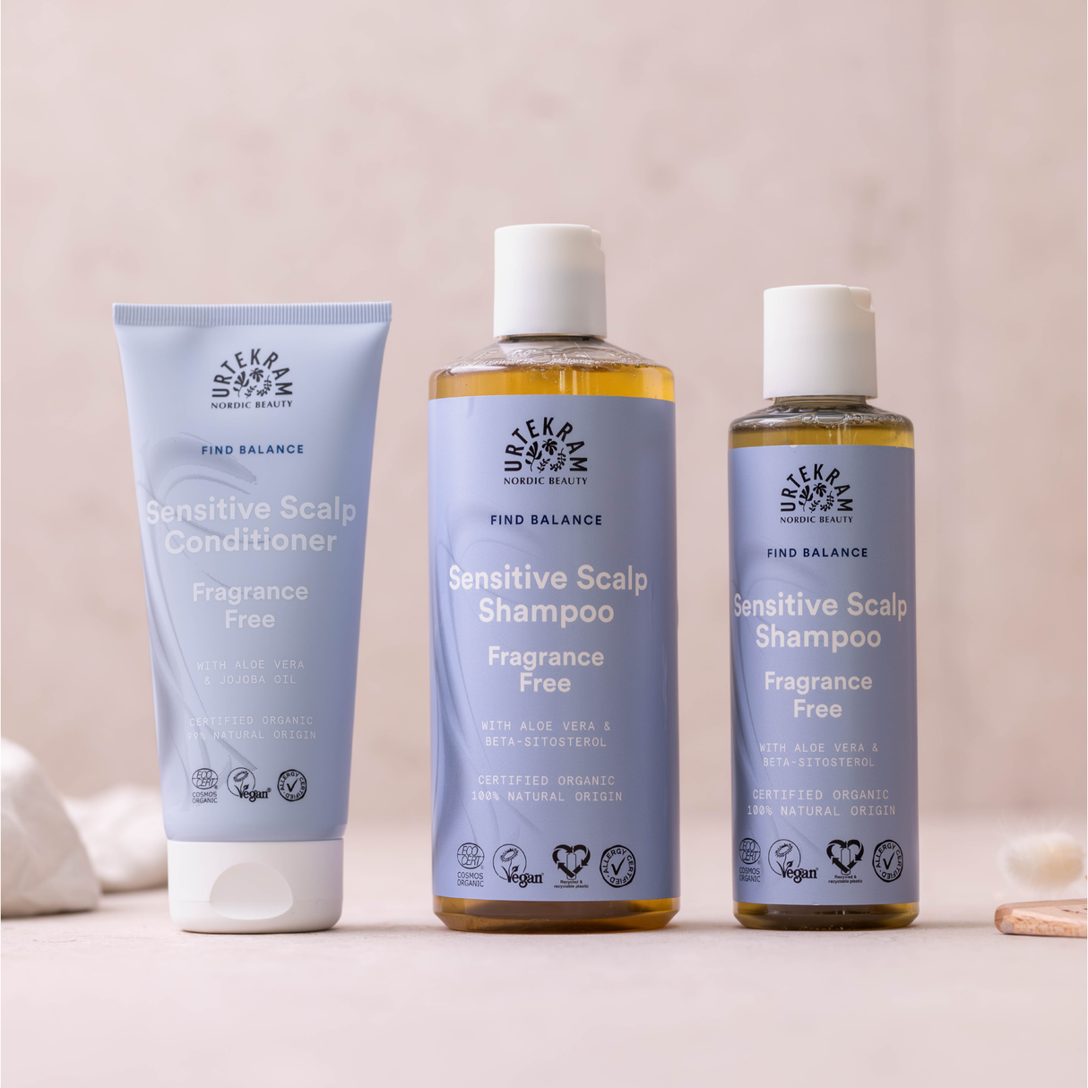 Shampoo Sensitive Scalp - Fragrance Free - Find Balance | 250 ml fra Urtekram