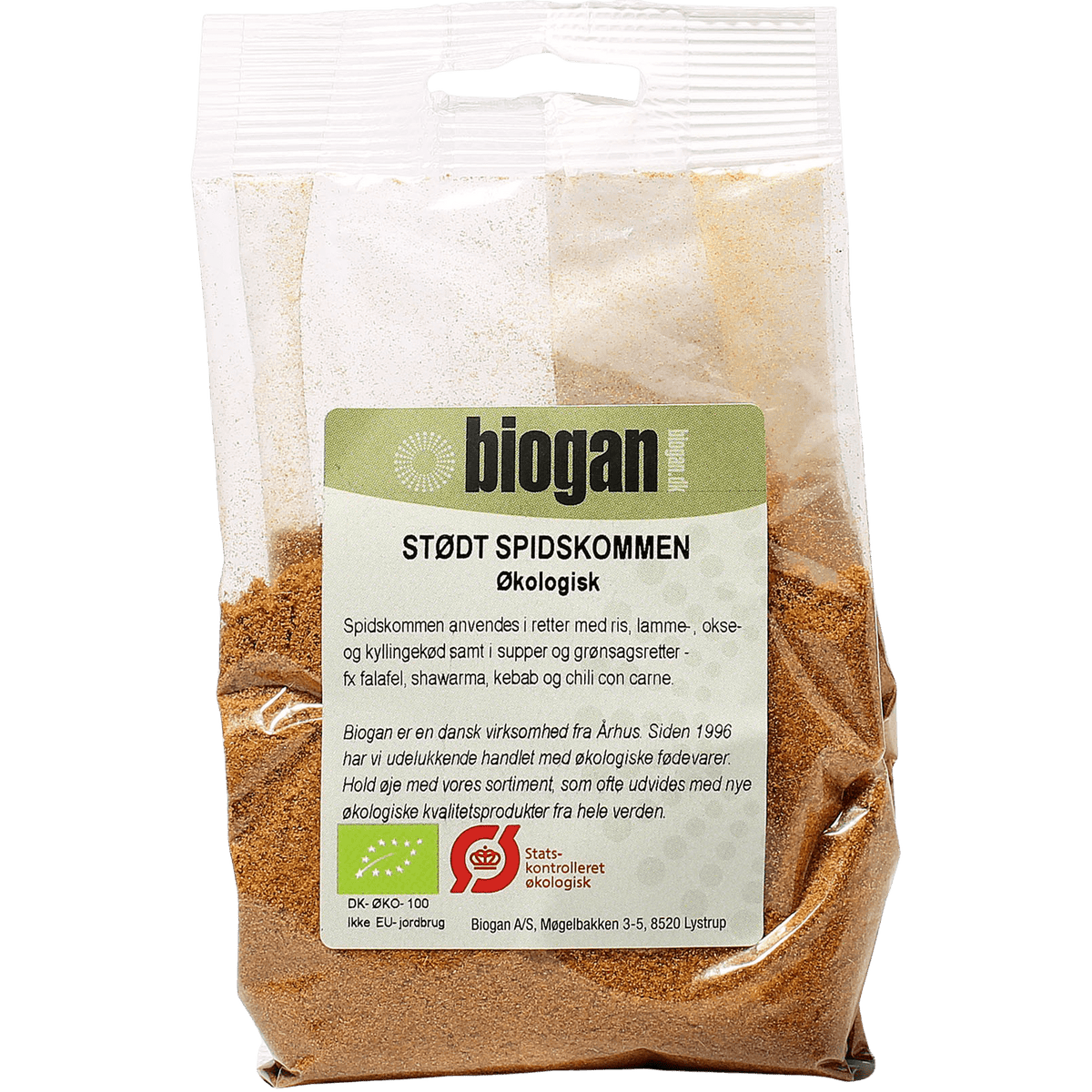 Biogan Økologisk Stødt Spidskommen | 100 g fra Biogan