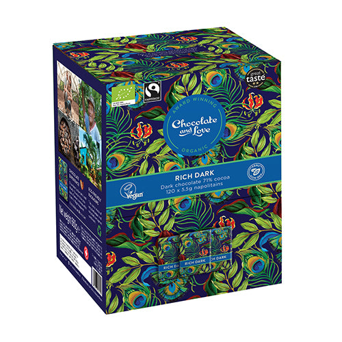 Rich Dark Dispenser 120x5.5g chokolader. Ø fra Chocolate and Love