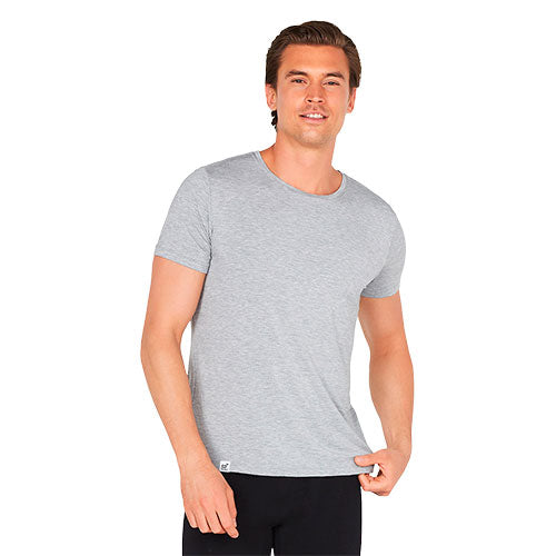 Men´s Crew Neck T-shirt lysegrå str. S fra Boody