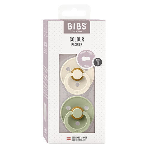 BIBS Colour Latex Size 1 Ivory/Sage 2 PACK fra BIBS