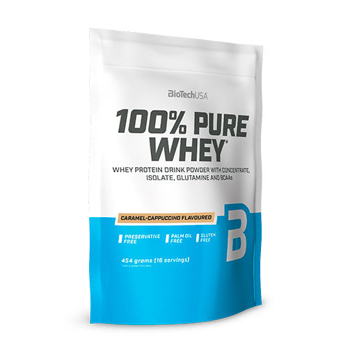 100% Pure Whey Protein pulver Caramel-Cappuccino fra BioTechUSA