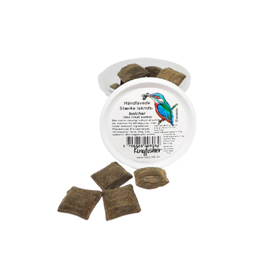 Lakridsbolsjer ekstra stærke fra Kingfisher