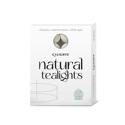 Fyrfadslys 20 stk m. bionedbrydelig holder fra C-Light