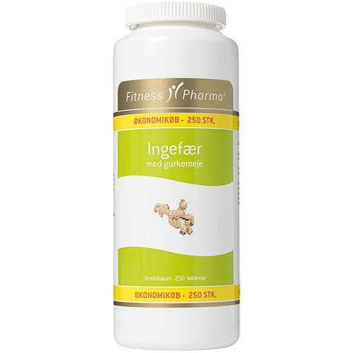 Ingefær m. gurkemeje fra Fitness Pharma