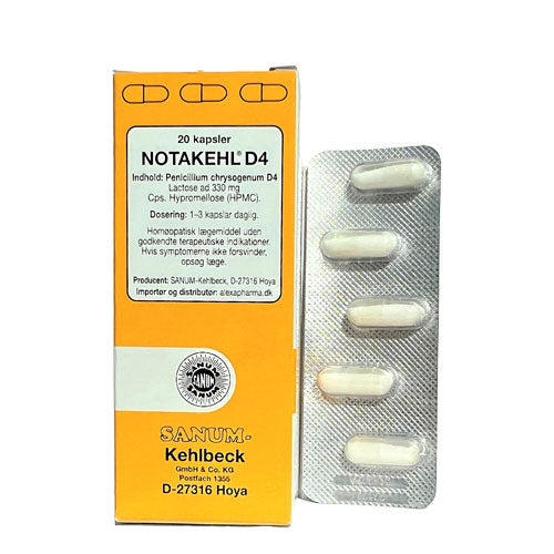 Notakehl D4 kapsler. fra Sanum