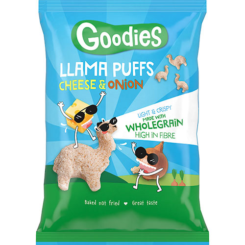 Goodies Llama puffs Cheese & Onion fra Goodies