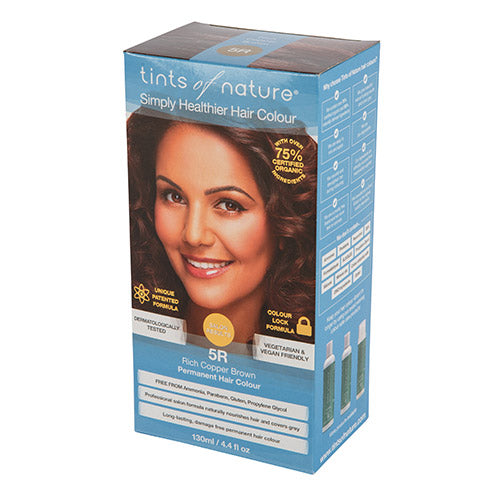 Hårfarve 5R Rich Copper Brown fra Tints of nature