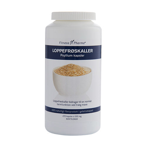 Loppefrøskaller Psyllium kapsler fra Fitness Pharma