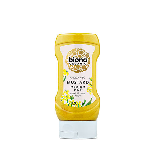 Sennep medium hot (squeezy) Ø fra Biona Organic