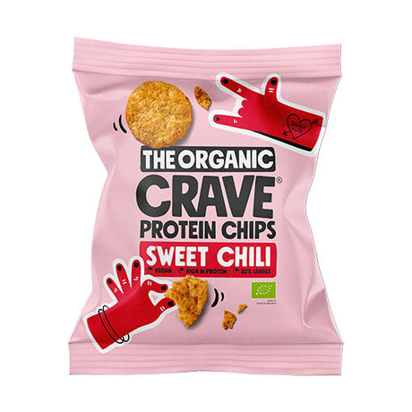 Veganske protein chips m. Sweet chili Ø fra The Organic Crave