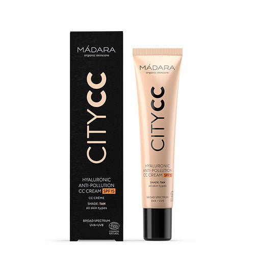 CITY CC Hyaluronic Antipollution Cream SPF15 Tan fra Madara