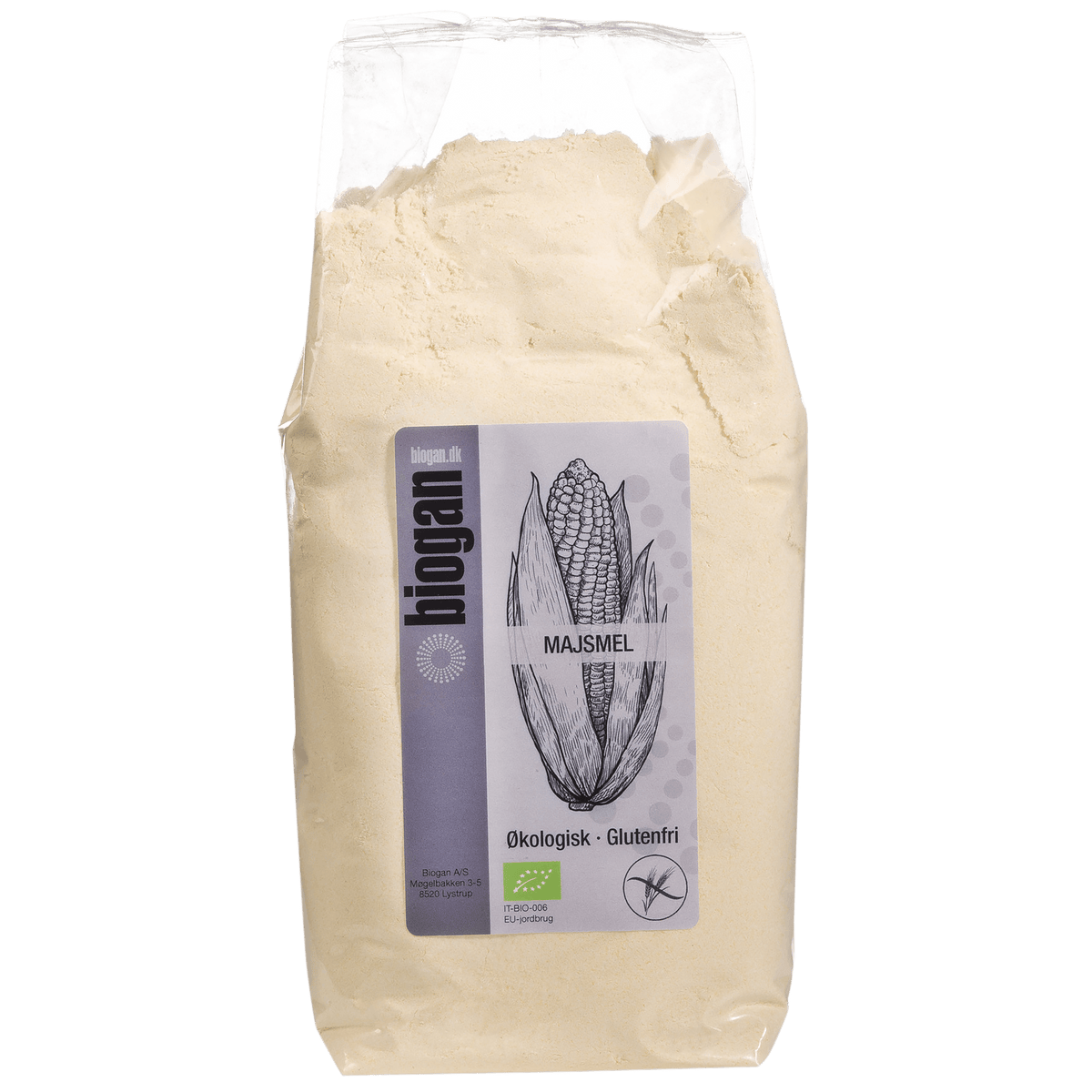 Biogan Økologisk Majsmel Glutenfri | 1 kg fra Biogan