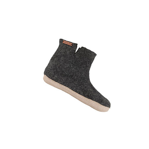 SHU´S hjemmesko med læder sål - Dark Grey 45 fra SHUS