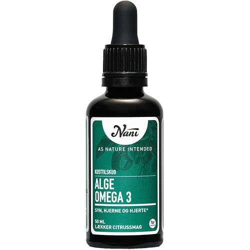 Alge Omega 3 dråber med citrussmag fra Nani