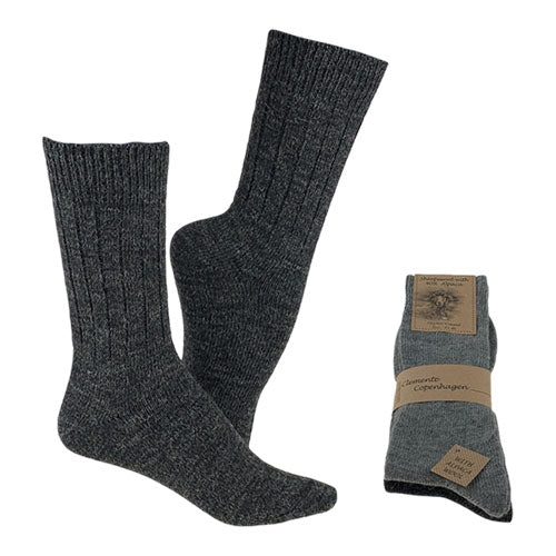 Strømper koksgrå & grå str. 43/46 2-pak fra Clemente