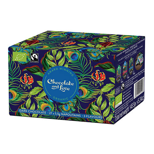 Rich dark ballotin æske 27x5,5 gr 3 var. Ø fra Chocolate and Love