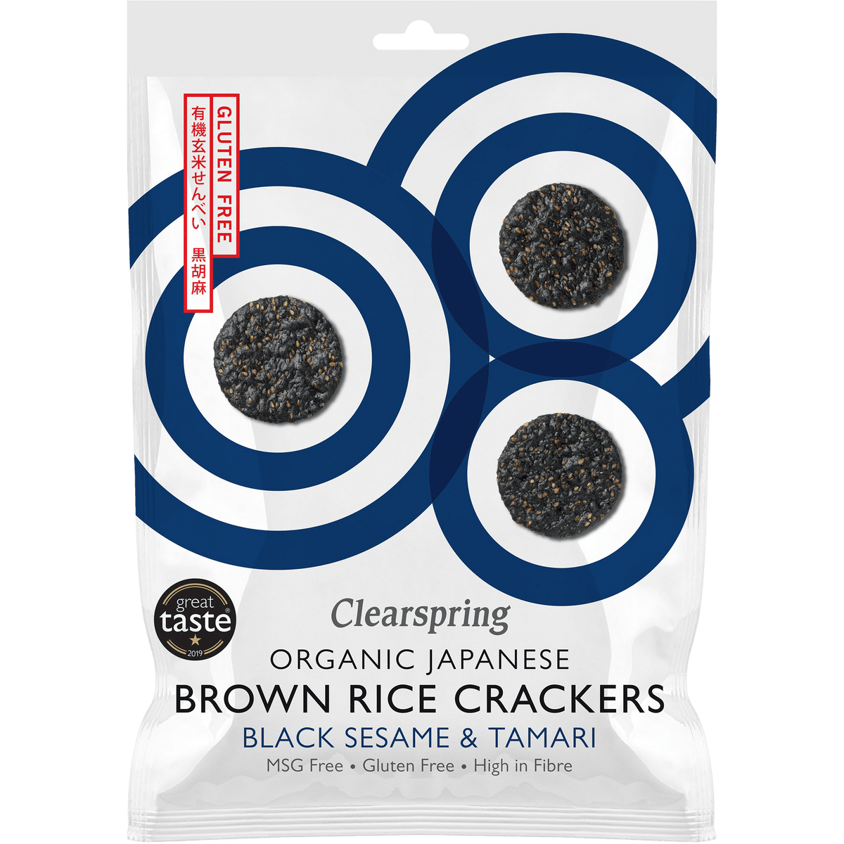 Clearspring Rice Cracker Økologisk | Black Sesame