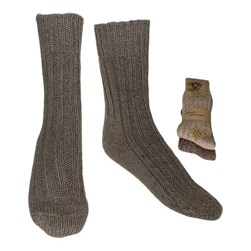 Strømper brun & beige str. 39/42 2-pak fra Clemente