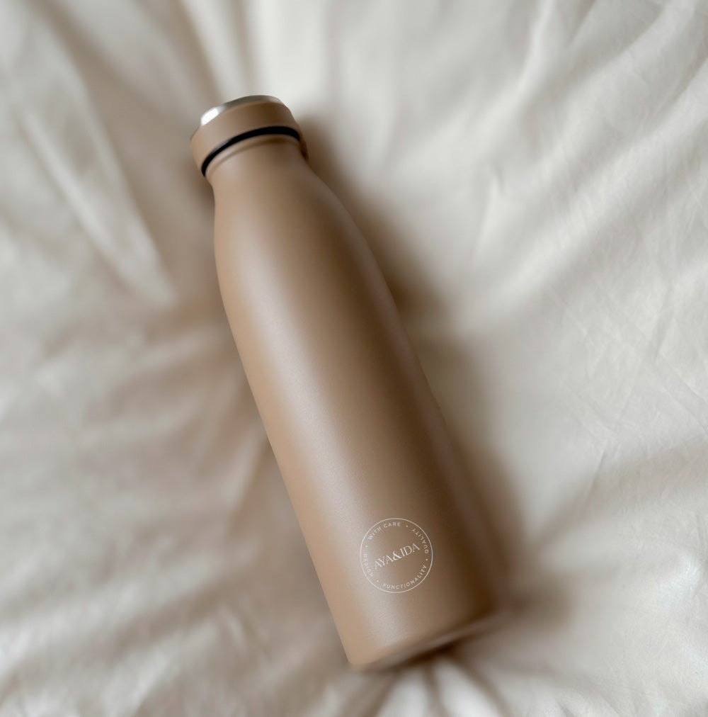 AYA&IDA Drinking Bottle 500ml | Dusty Brown fra AYA&IDA