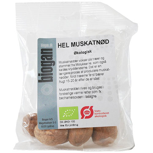 Muskatnød hel Ø fra Biogan
