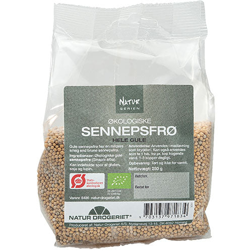 Gule sennepsfrø hele Ø fra Natur-Drogeriet