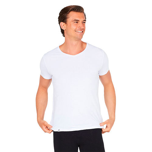 Men´s V-Neck T-Shirt hvid str. S fra Boody