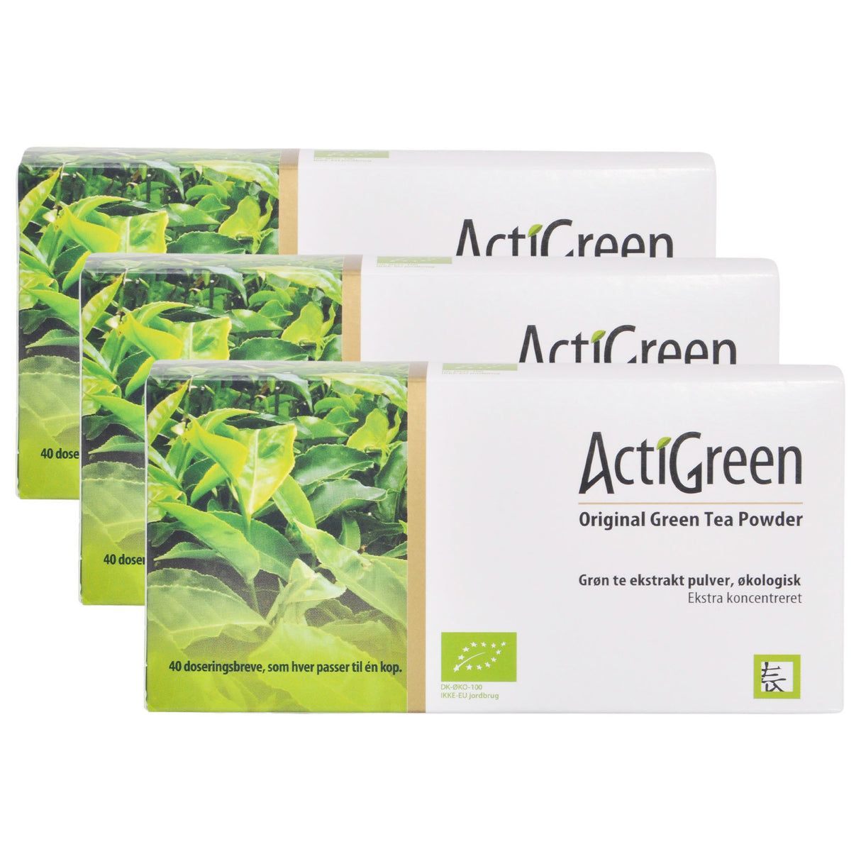 ActiGreen Grøn Te Ekstrakt Pulver Ø | 3 x 40 br. fra ActiGreen