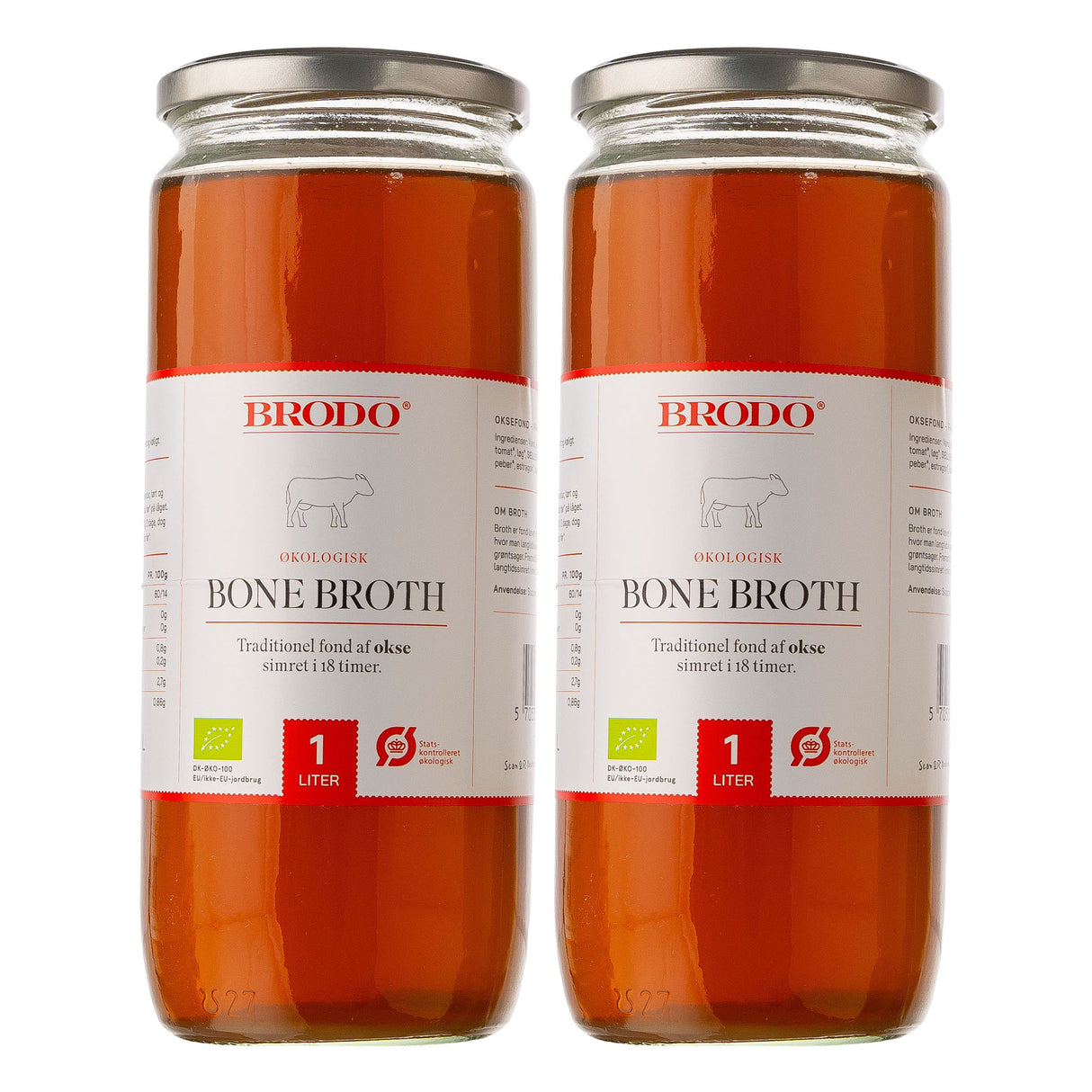 Brodo Bone Broth Okse Økologisk | 2 x 1 ltr