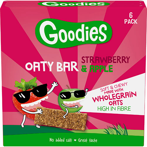 Goodies Oaty bar Strawberry & Apple 6p fra Goodies