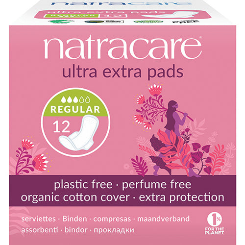 Natracare bind 12 stk REGULAR ultra extra fra Natracare