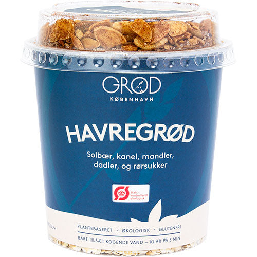 GRØD Havregrød m. solbær, kanel, mandler, dadler Ø fra GRØD
