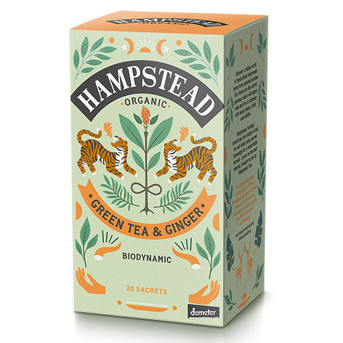 Grøn te & Ingefær Ø Demeter fra Hampstead Tea