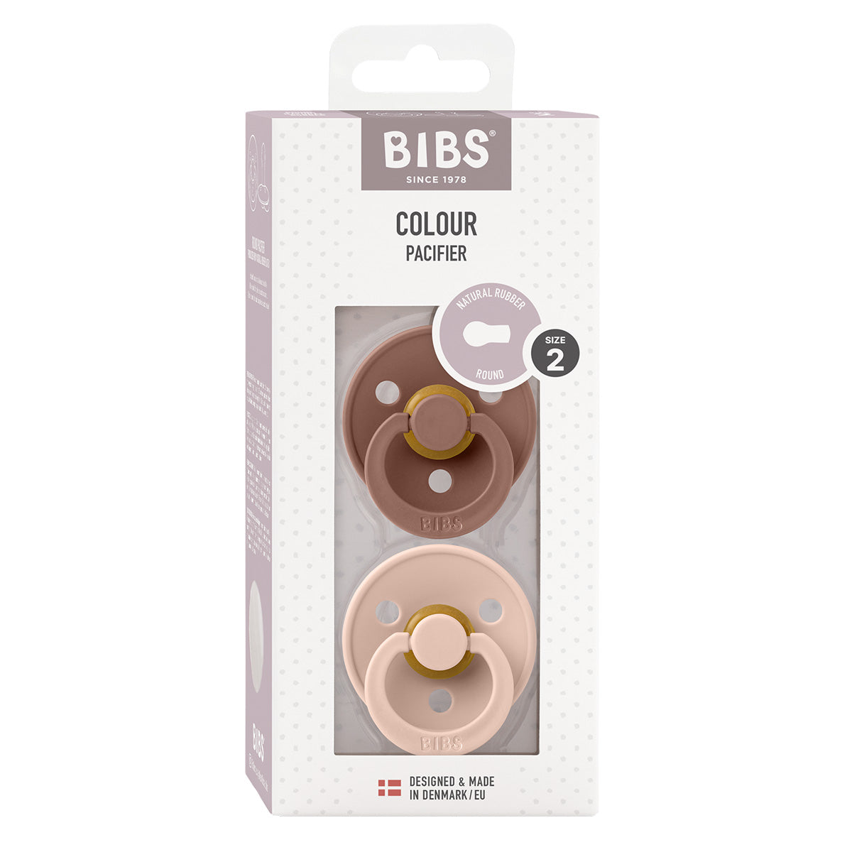 BIBS Colour Latex Size 2 Woodchuck/Blush 2 PACK fra BIBS