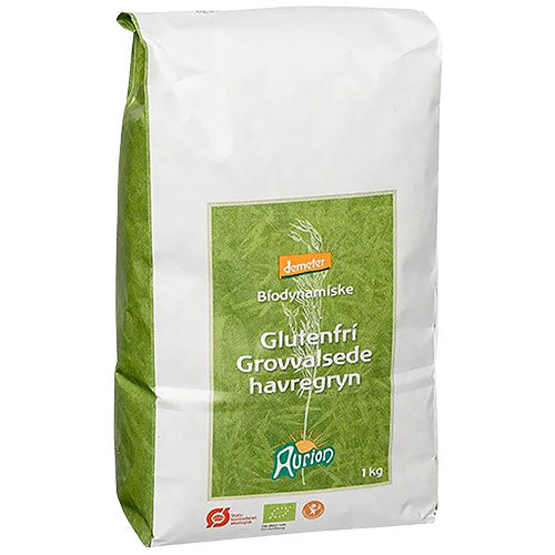 Glutenfri havregryn, grove Ø Demeter fra Aurion