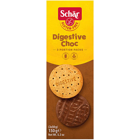 Schär Digestive kiks med chokolade fra Schär