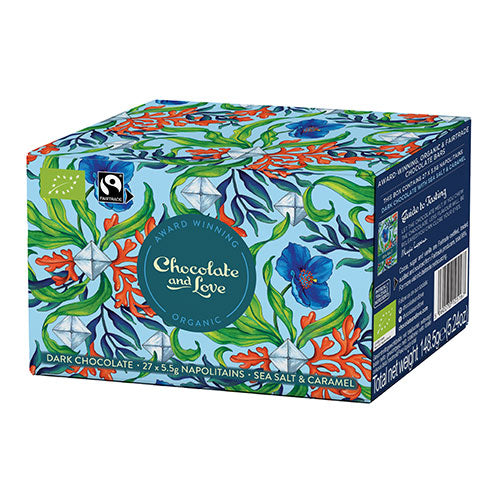 Sea salt ballotin æske 27x 5,5 gr. Ø fra Chocolate and Love