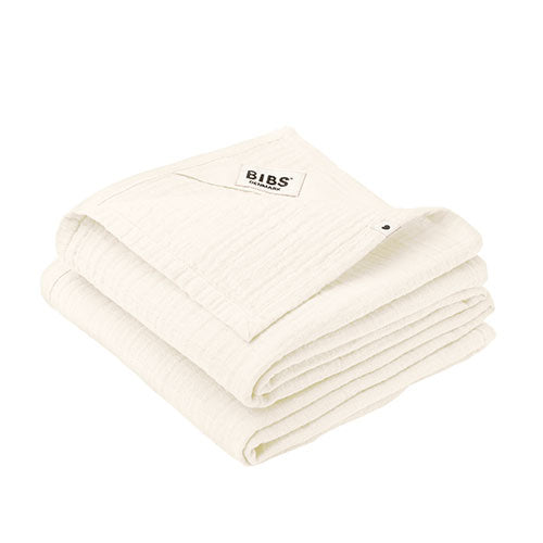 BIBS Muslin Cloth 2-pack 70x70 cm Ivory fra BIBS