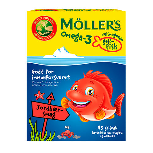 Møllers Omega-3 fisk Jordbær fra Möller's Tran