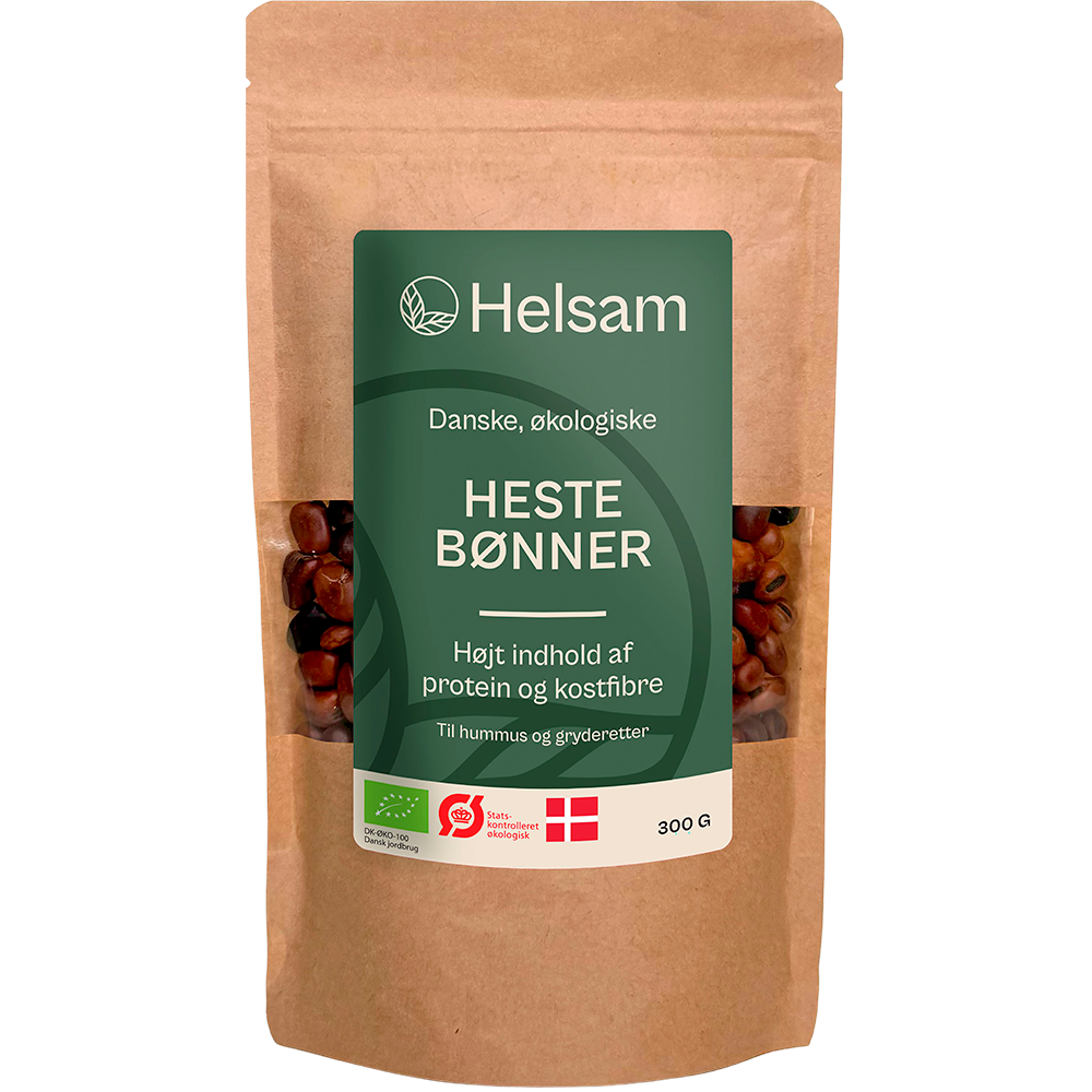 Helsam Hestebønner Økologisk - 300 g | Hele bønner fra Helsam