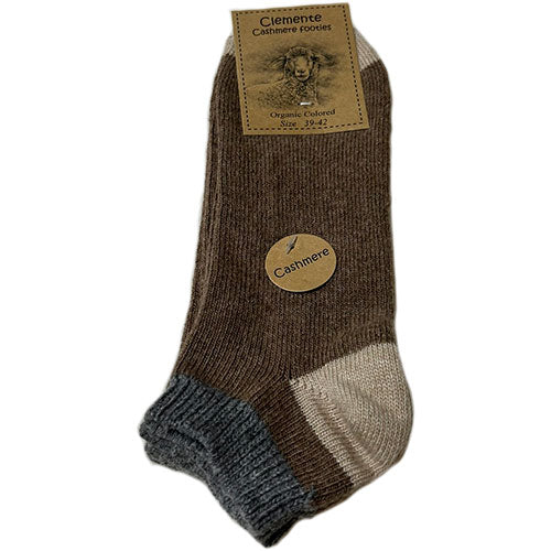 Strømper Mellemgrå/camel - Str. 35/38 fra Clemente