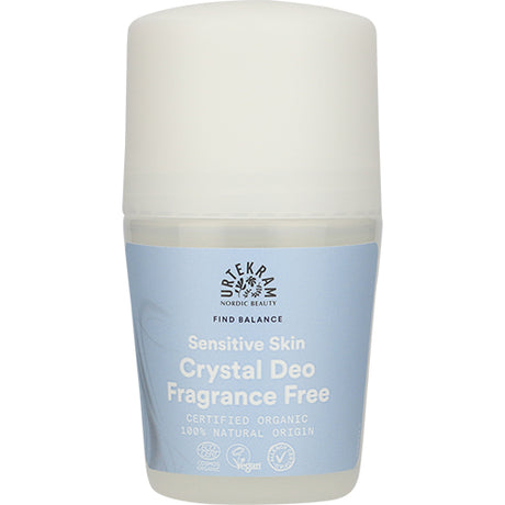 Crystal deo roll on Fragrance Free fra Urtekram