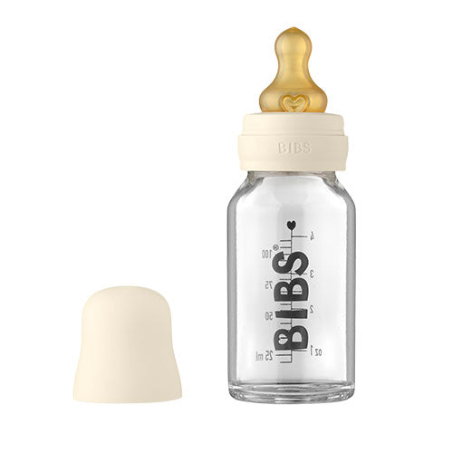 BIBS Baby Glass Bottle Complete Set Latex 110ml fra BIBS