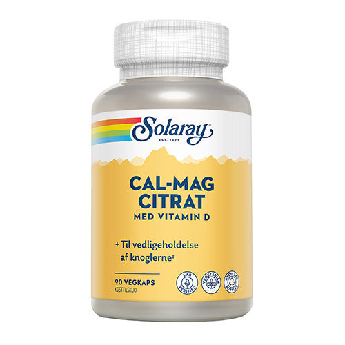 Cal-Mag Citrat med vitamin D fra Solaray